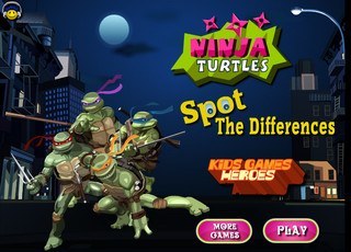 Игра Черепашки ниндзя поиск отличий