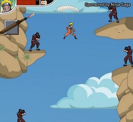Игра Наруто прыгает с парашюта