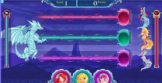 Флеш игра - Винкс сражаются с драконом